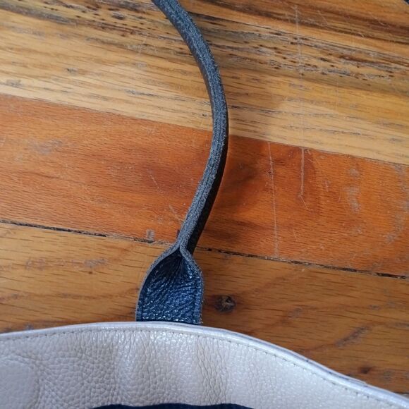 NOT Rationale EUGENIA cream leather tote stripe  Handmade Argentina - Picture 8 of 10